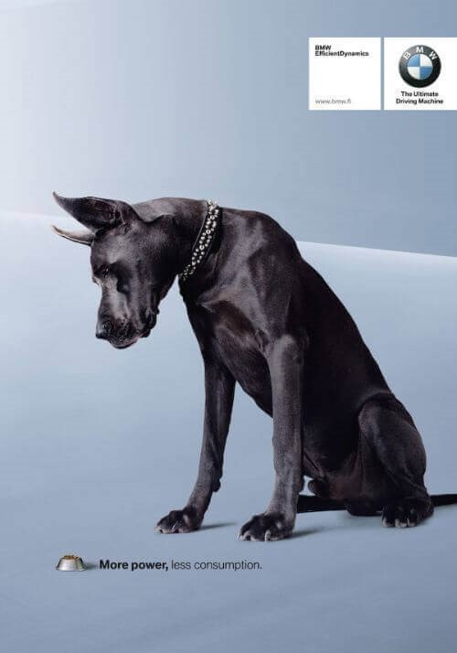 Cartel publicitario de BMW