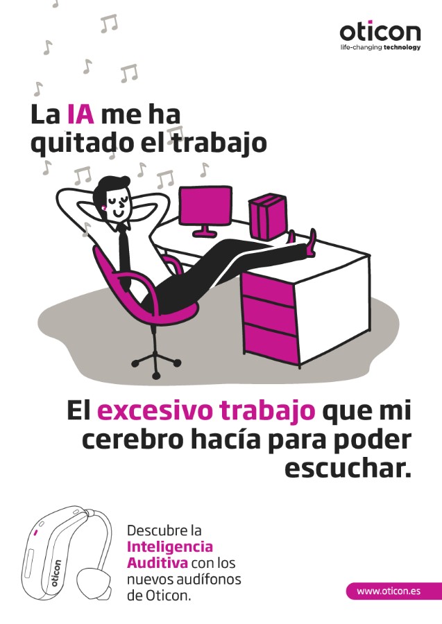 Cartel publicitario de Evercom para Oticon 3