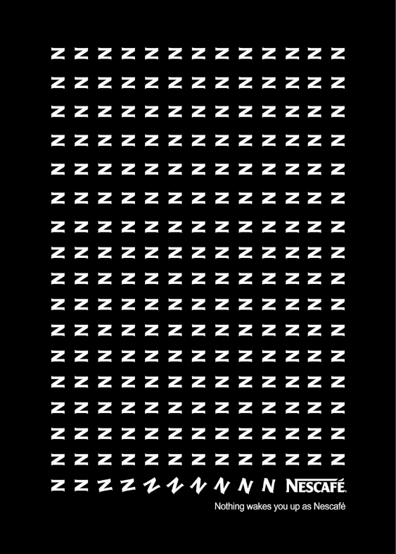 Cartel publicitario de Nescafé